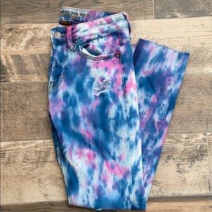 Tye Dye cutoff American Eagle jeans